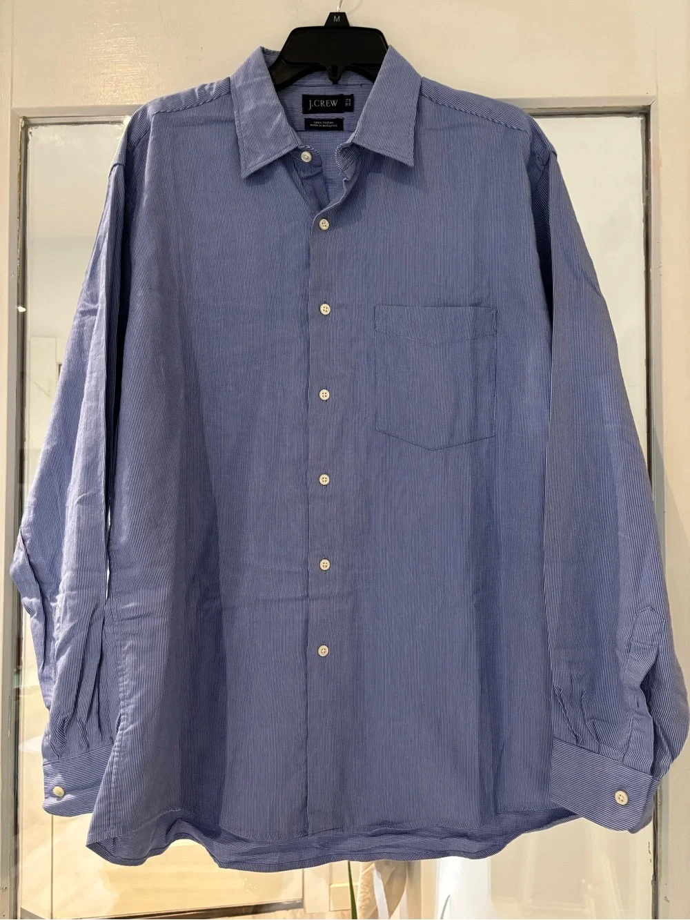 J. Crew Men's Light Blue Long-Sleeve Button-Down Shirt